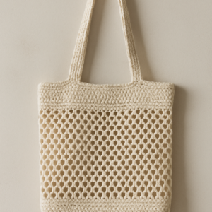 Handmade Crochet Tote Bag — Minimalist, Durable & Eco-Friendly